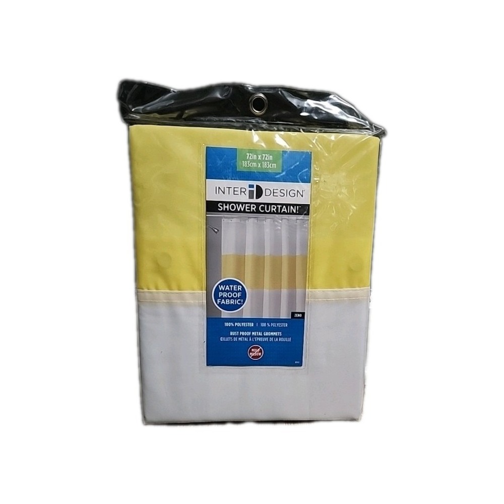 InterDesign 72in X 72in Shower Curtain Water‎ Proof Fabric